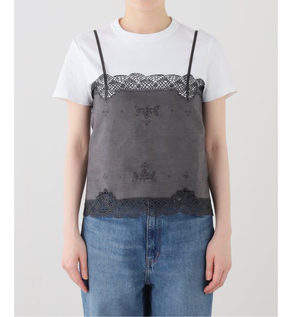IENA LA BOUCLE「HERITER bobbin lace oval キャミソール H0-00-3086」|シャツ・ブラウス|