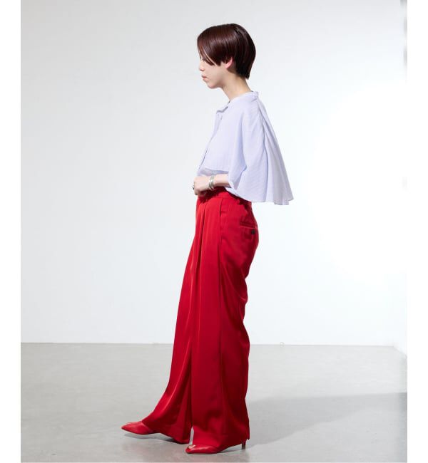 IENA「《一部店舗限定》ストライプケープシャツ」|シャツ・ブラウス|