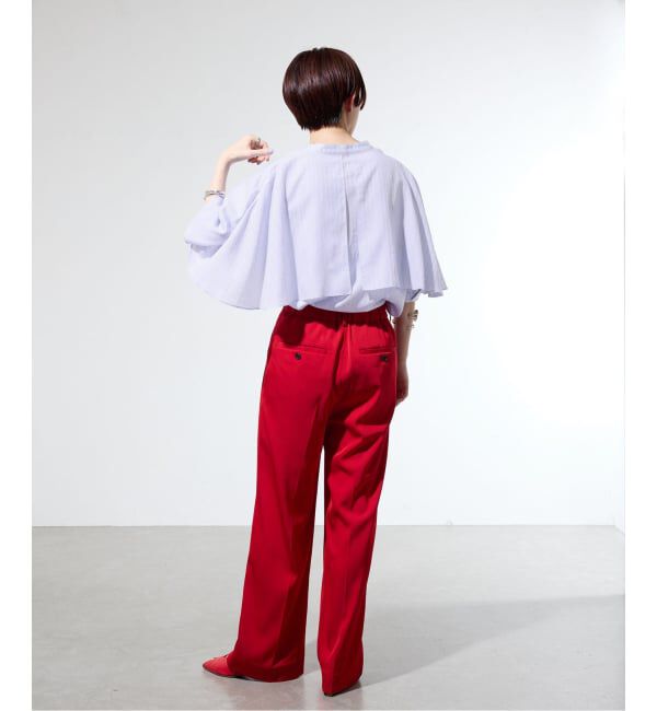 IENA「《一部店舗限定》ストライプケープシャツ」|シャツ・ブラウス|