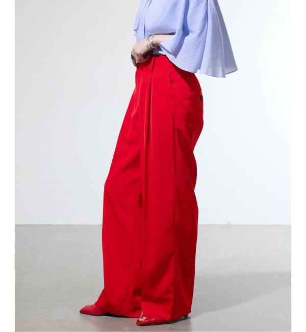 IENA「《一部カラー店舗限定》ライトツイルセミワイドパンツ」|その他|