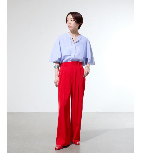 IENA「《一部カラー店舗限定》ライトツイルセミワイドパンツ」|その他|