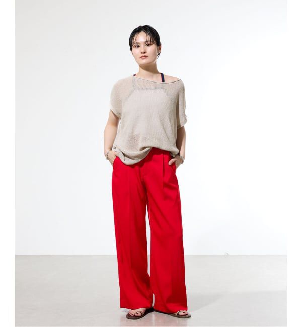 IENA「《一部カラー店舗限定》ライトツイルセミワイドパンツ」|その他|