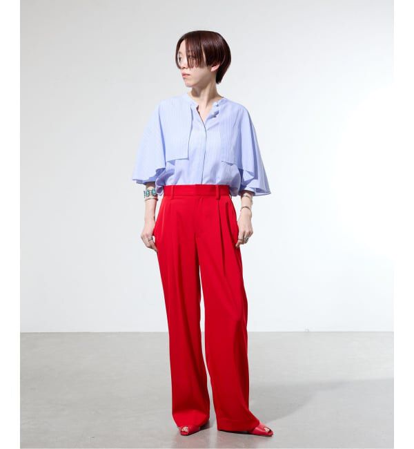 IENA「《一部カラー店舗限定》ライトツイルセミワイドパンツ」|その他|