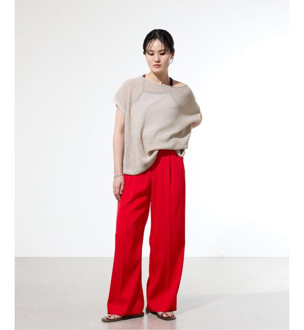 IENA「《一部カラー店舗限定》ライトツイルセミワイドパンツ」|その他|