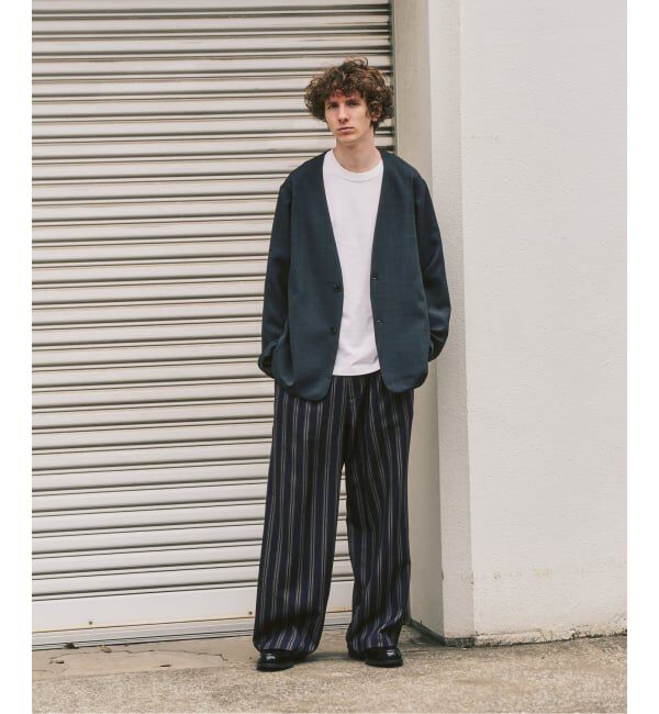 417 EDIFICE「【EVALET / エバレット】メッシュ カーディガンジャケット "セットアップ着用可能"」|ノーカラージャケット|