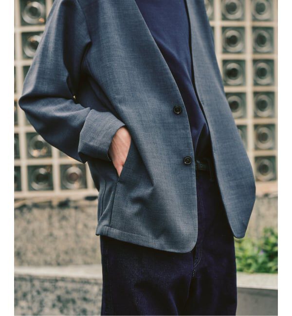 417 EDIFICE「【EVALET / エバレット】メッシュ カーディガンジャケット "セットアップ着用可能"」|ノーカラージャケット|