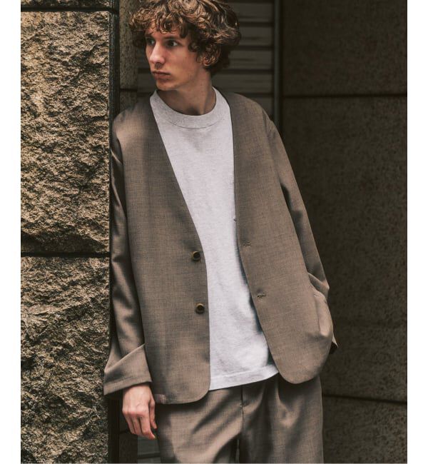 417 EDIFICE「【EVALET / エバレット】メッシュ カーディガンジャケット "セットアップ着用可能"」|ノーカラージャケット|