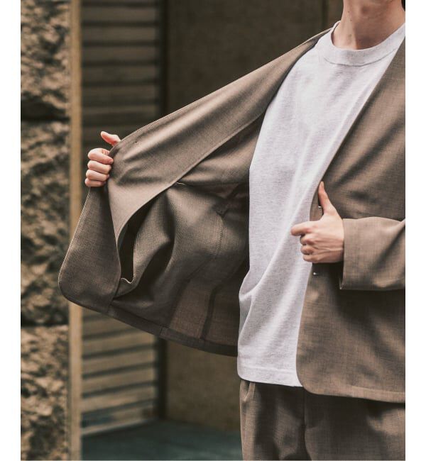 417 EDIFICE「【EVALET / エバレット】メッシュ カーディガンジャケット "セットアップ着用可能"」|ノーカラージャケット|