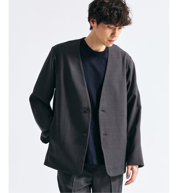 417 EDIFICE「【EVALET / エバレット】メッシュ カーディガンジャケット "セットアップ着用可能"」|ノーカラージャケット|