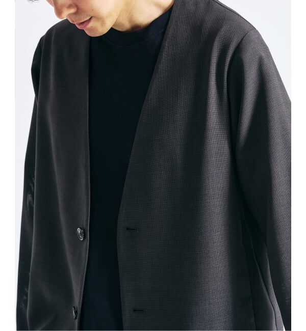 417 EDIFICE「【EVALET / エバレット】メッシュ カーディガンジャケット "セットアップ着用可能"」|ノーカラージャケット|