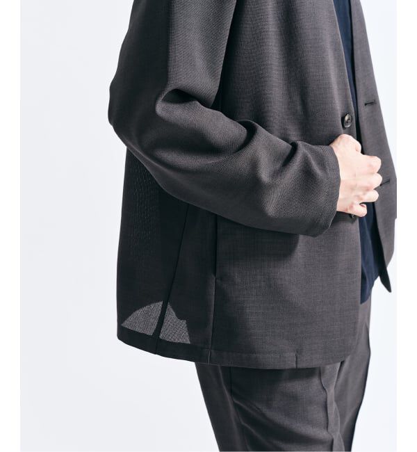 417 EDIFICE「【EVALET / エバレット】メッシュ カーディガンジャケット "セットアップ着用可能"」|ノーカラージャケット|