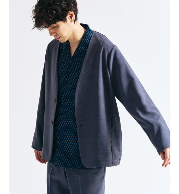 417 EDIFICE「【EVALET / エバレット】メッシュ カーディガンジャケット "セットアップ着用可能"」|ノーカラージャケット|