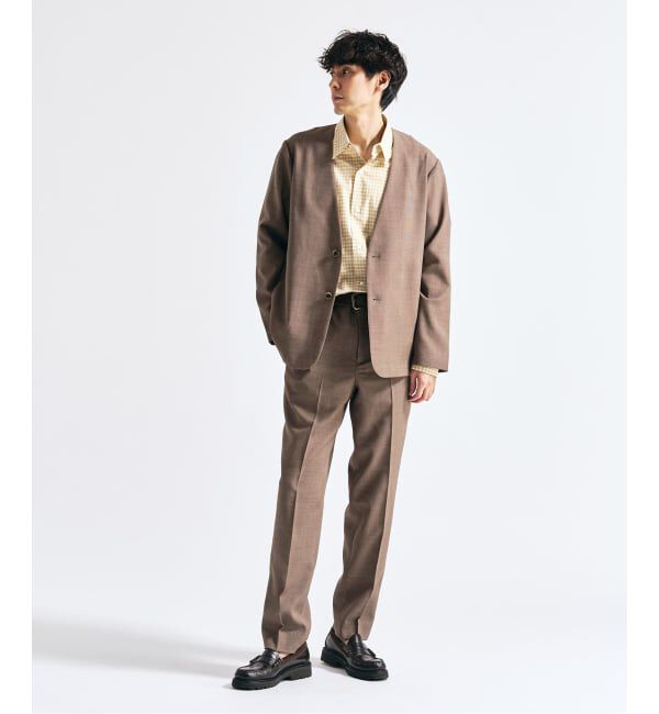 417 EDIFICE「【EVALET / エバレット】メッシュ カーディガンジャケット "セットアップ着用可能"」|ノーカラージャケット|