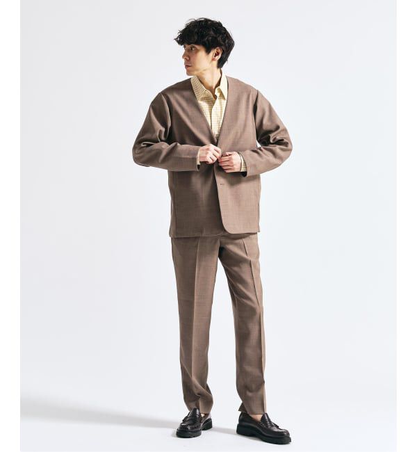 417 EDIFICE「【EVALET / エバレット】メッシュ カーディガンジャケット "セットアップ着用可能"」|ノーカラージャケット|