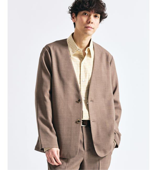 417 EDIFICE「【EVALET / エバレット】メッシュ カーディガンジャケット "セットアップ着用可能"」|ノーカラージャケット|