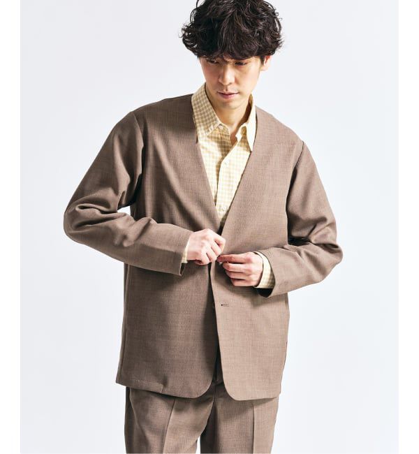 417 EDIFICE「【EVALET / エバレット】メッシュ カーディガンジャケット "セットアップ着用可能"」|ノーカラージャケット|