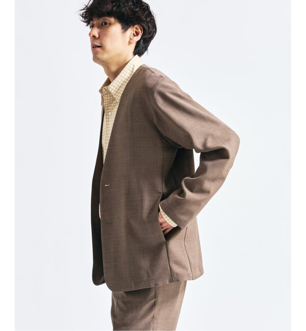 417 EDIFICE「【EVALET / エバレット】メッシュ カーディガンジャケット "セットアップ着用可能"」|ノーカラージャケット|