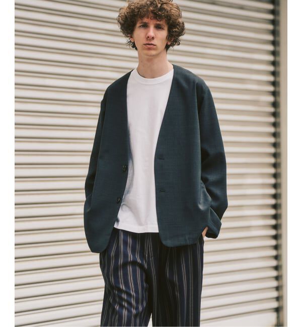 417 EDIFICE「【EVALET / エバレット】メッシュ カーディガンジャケット "セットアップ着用可能"」|ノーカラージャケット|