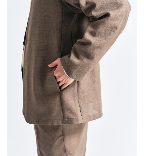 417 EDIFICE「【EVALET / エバレット】メッシュ カーディガンジャケット "セットアップ着用可能"」|ノーカラージャケット|