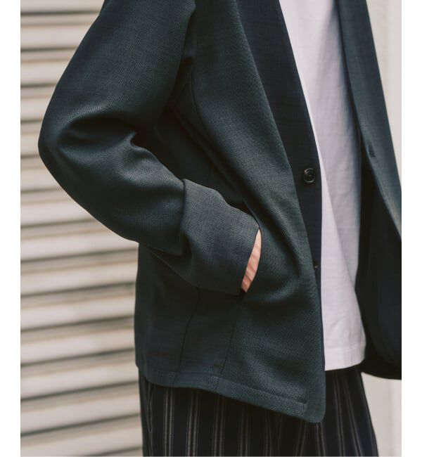 417 EDIFICE「【EVALET / エバレット】メッシュ カーディガンジャケット "セットアップ着用可能"」|ノーカラージャケット|