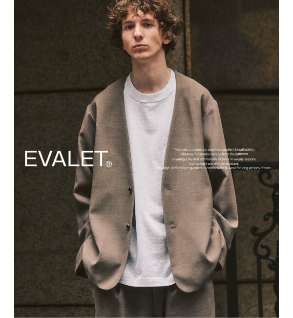 417 EDIFICE「【EVALET / エバレット】メッシュ カーディガンジャケット "セットアップ着用可能"」|ノーカラージャケット|ベージュ