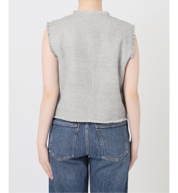 journal standard L'essage「《予約》GIOLICA ツイードメッシュノーカラーベスト」|ベスト・ジレ|