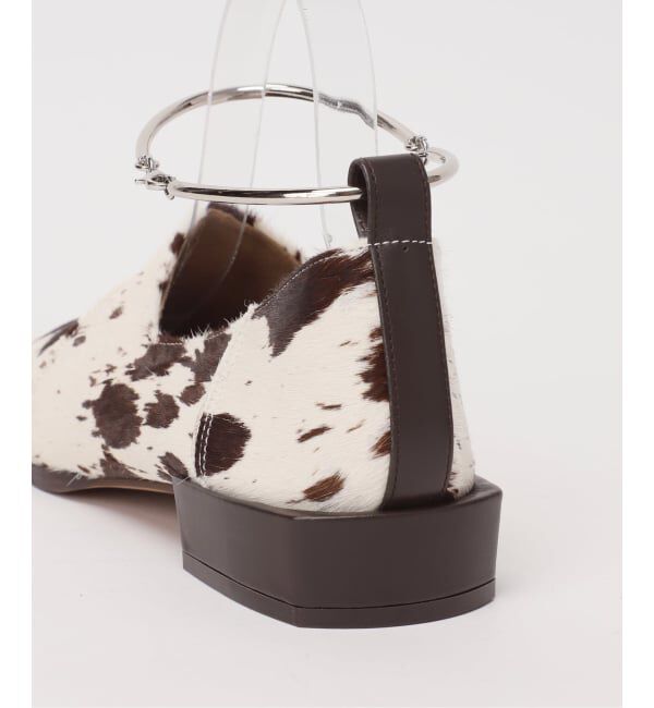 GRISE「GRISEレザースクエアクロスシームアンクルフラット」|その他|