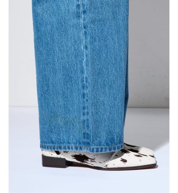 GRISE「GRISEレザースクエアクロスシームアンクルフラット」|その他|