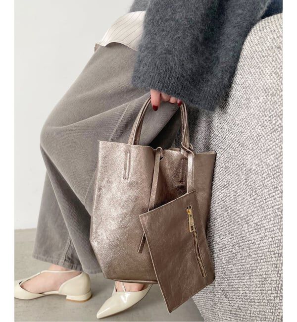  「MILLELA FIRENZE/ミレッラ METALLIC MINI TOTE」|トートバッグ|ゴールド