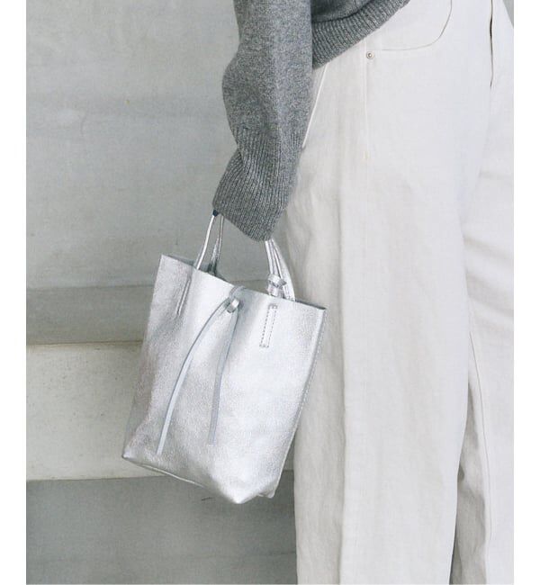  「MILLELA FIRENZE/ミレッラ METALLIC MINI TOTE」|トートバッグ|シルバー