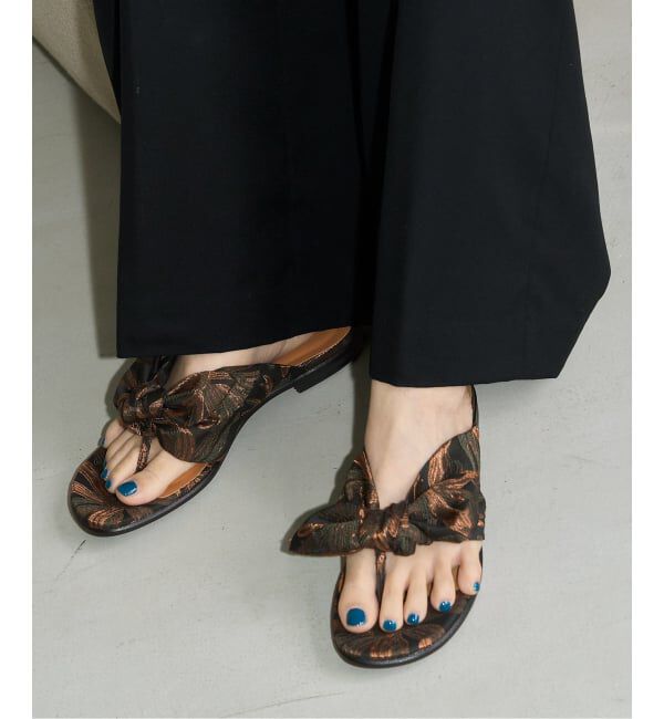 GRISE「《予約》GRISE BOW THONG サンダル」|サンダル|グリーン