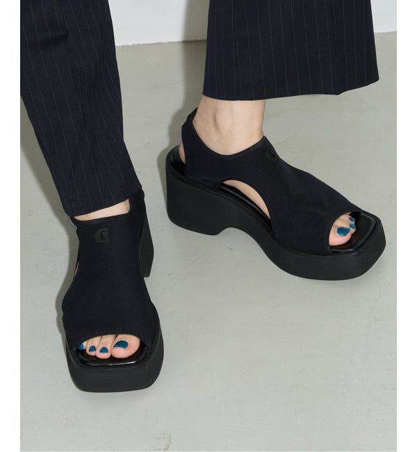 GRISE「《予約》GRISE6.5cm UTILITYプラットフォームサンダル」|サンダル|ブラック