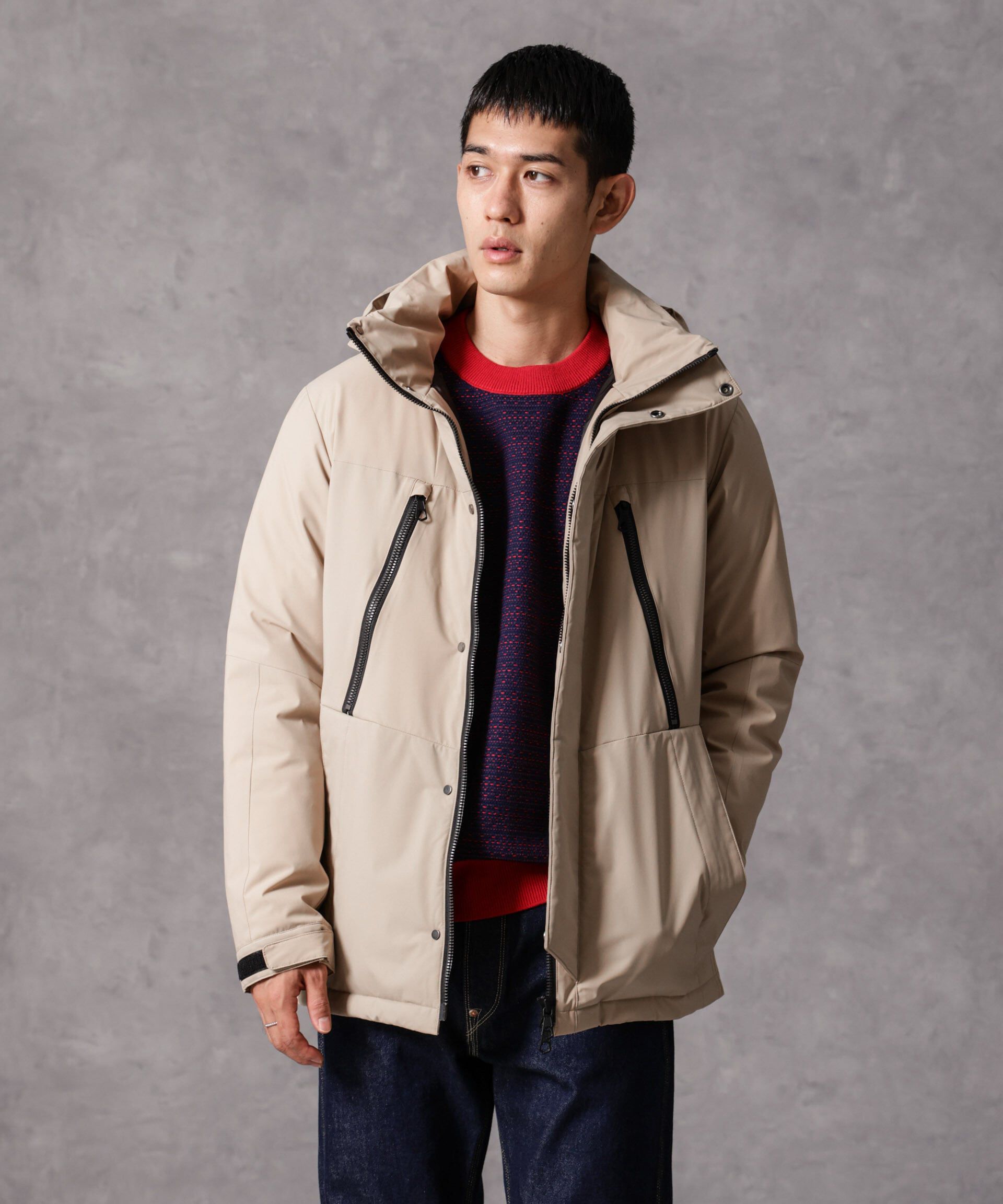 nano･universe「｢西川ダウン(R)｣フードデタッチャブルMATSUMIダウン」|ダウン|