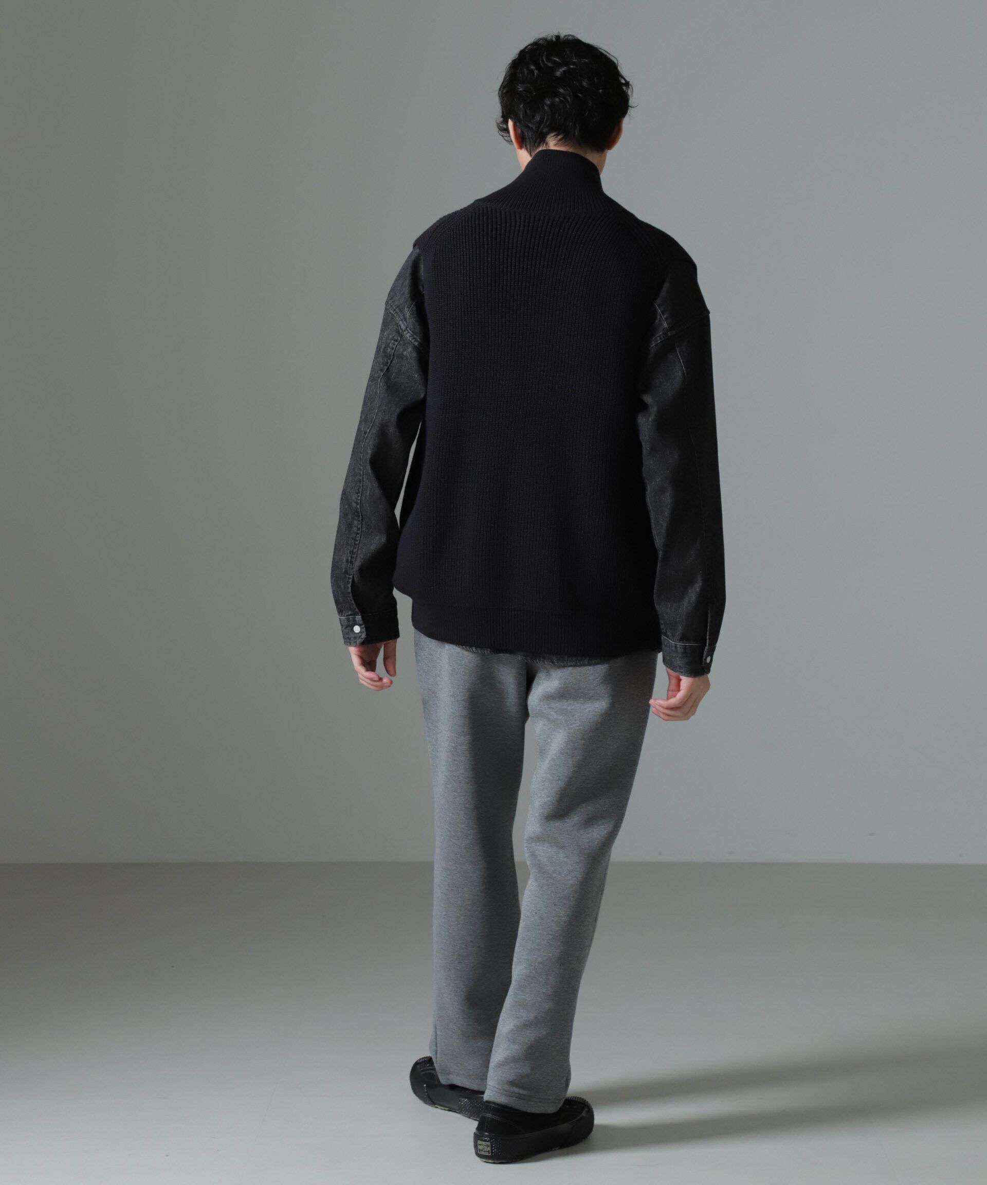 nano･universe「片アゼドライバーズジップニットベスト」|ニット・セーター|