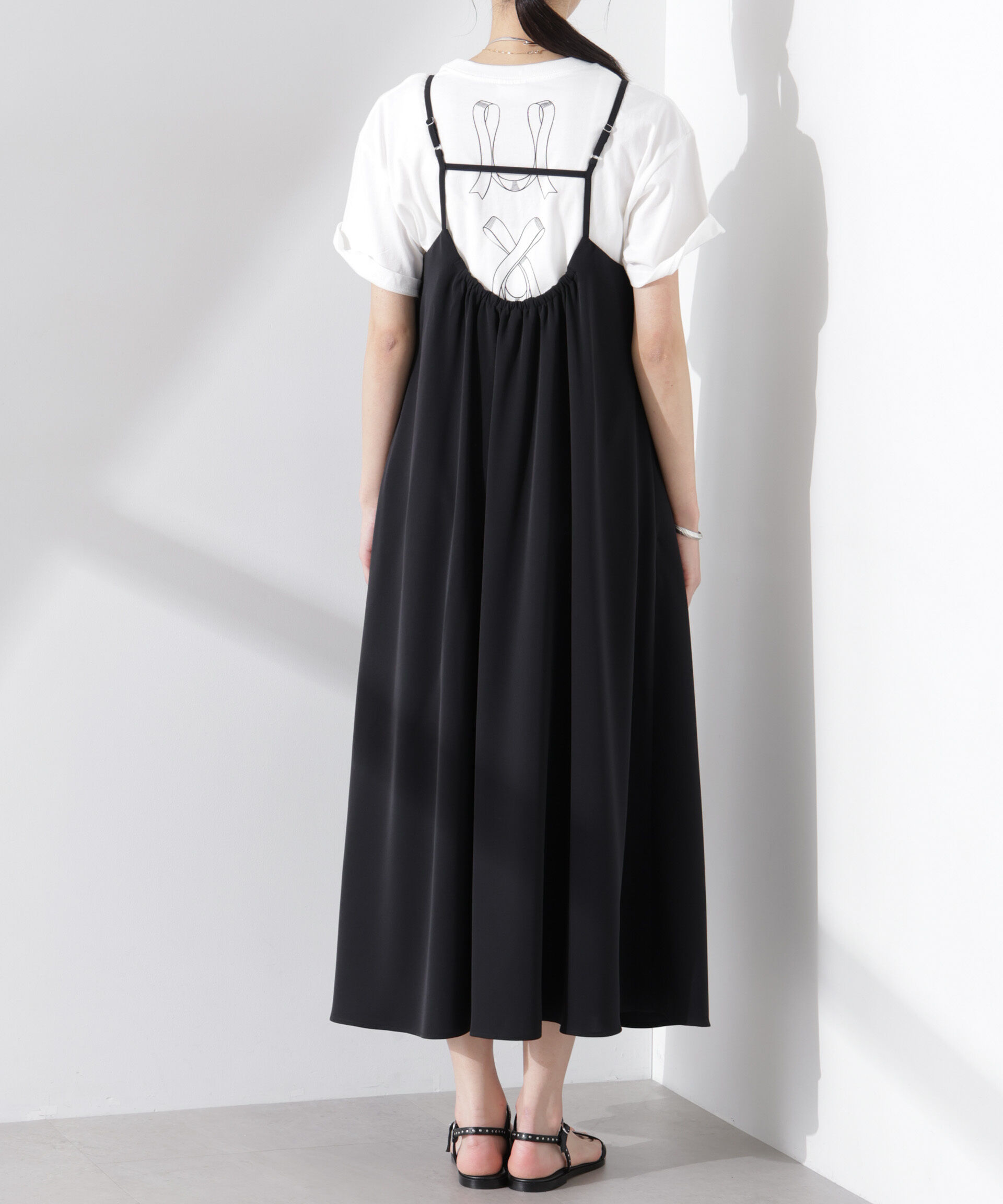 nano･universe「フレアダブルクロスキャミワンピース」|ワンピース|