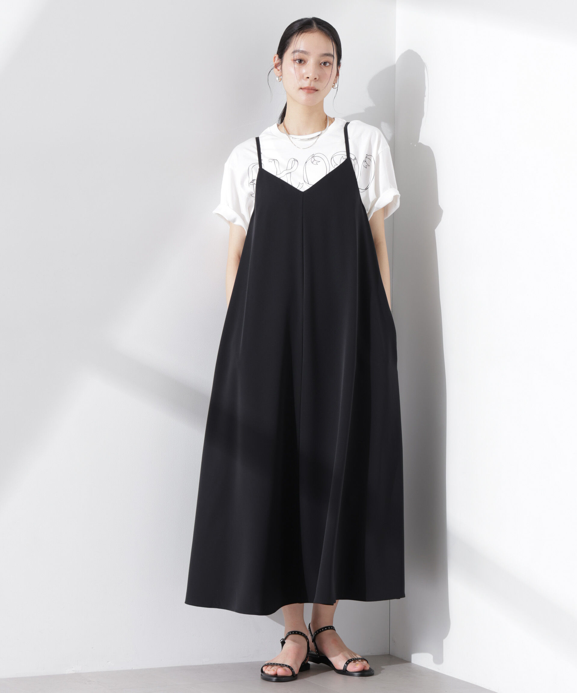 nano･universe「フレアダブルクロスキャミワンピース」|ワンピース|