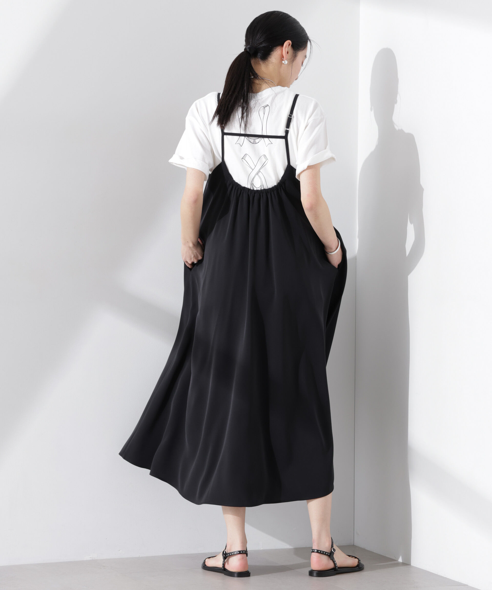 nano･universe「フレアダブルクロスキャミワンピース」|ワンピース|