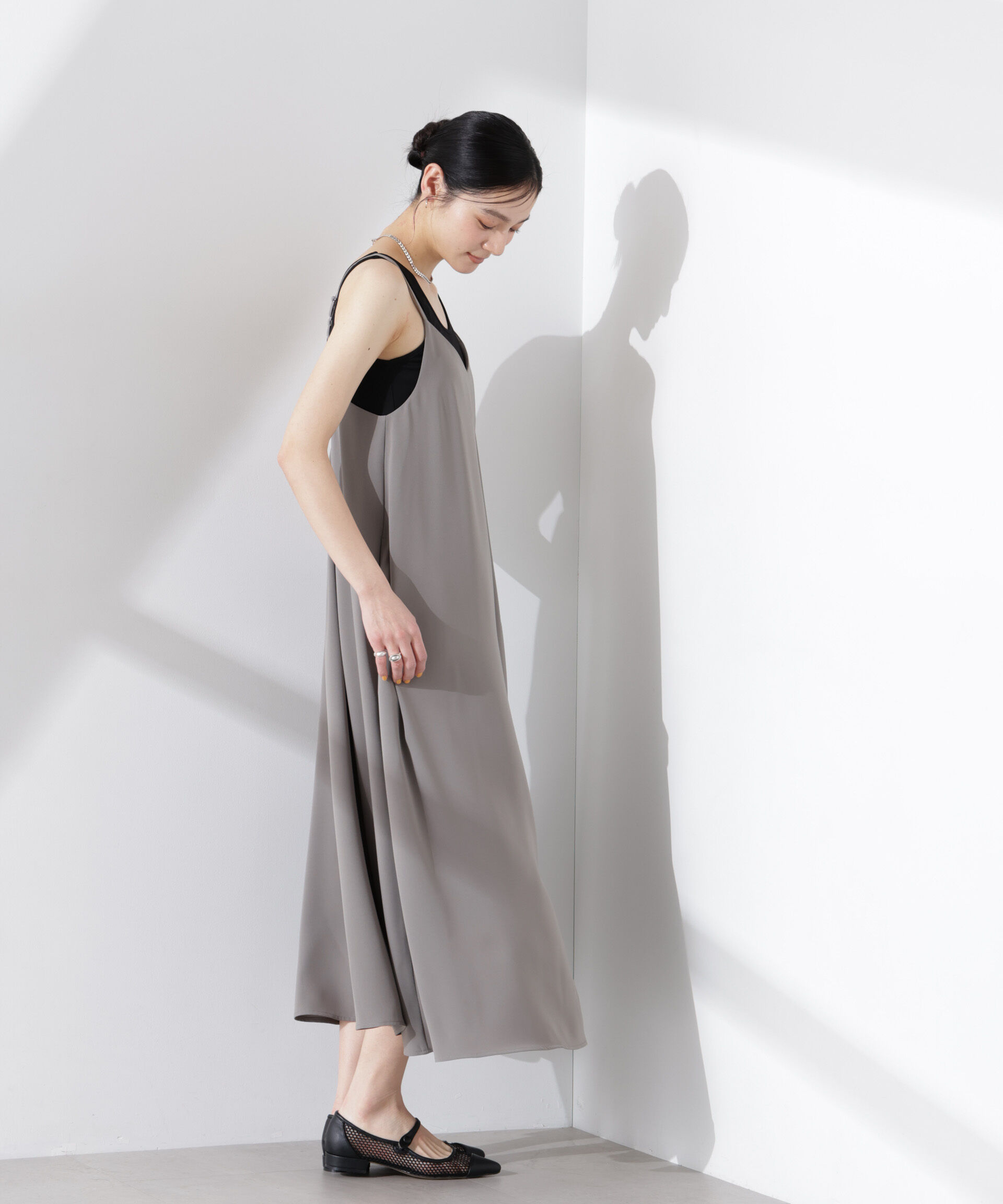 nano･universe「フレアダブルクロスキャミワンピース」|ワンピース|