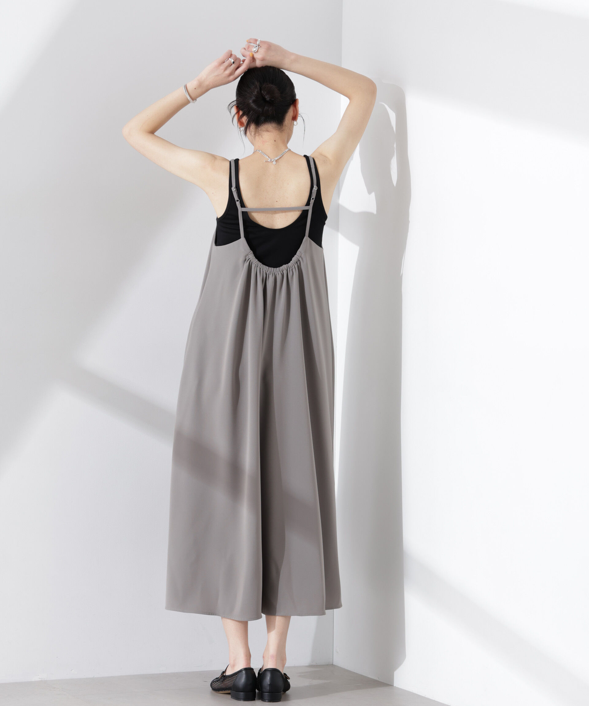 nano･universe「フレアダブルクロスキャミワンピース」|ワンピース|