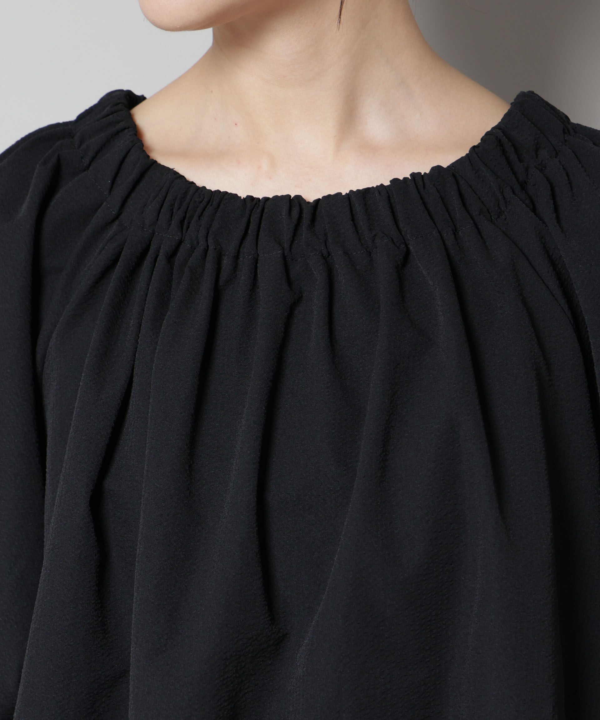 nano･universe「ボリュームギャザータックスリーブブラウス」|シャツ・ブラウス|