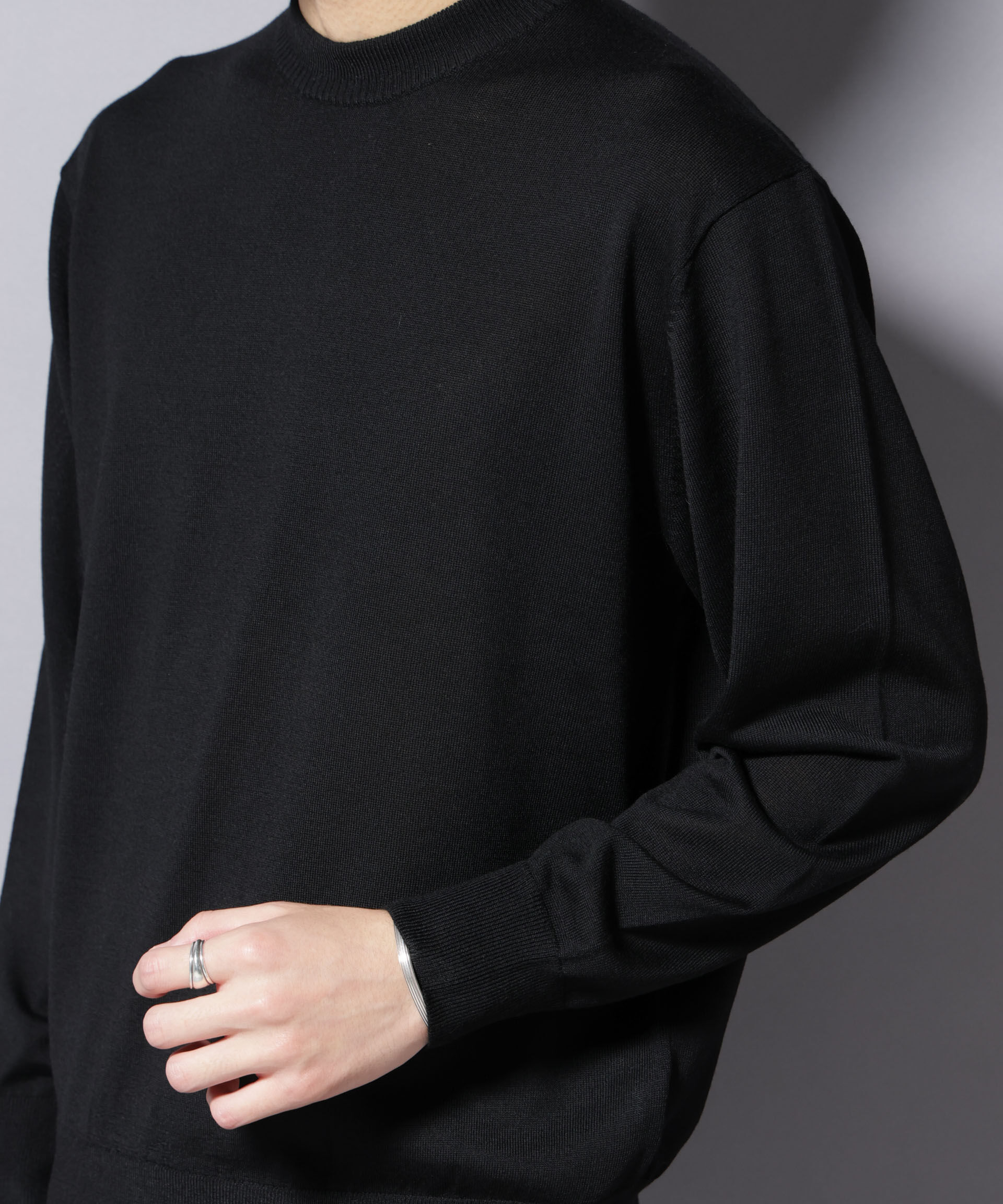 nano･universe「「毛玉レスニット」ファインゲージクルーネック」|ニット・セーター|