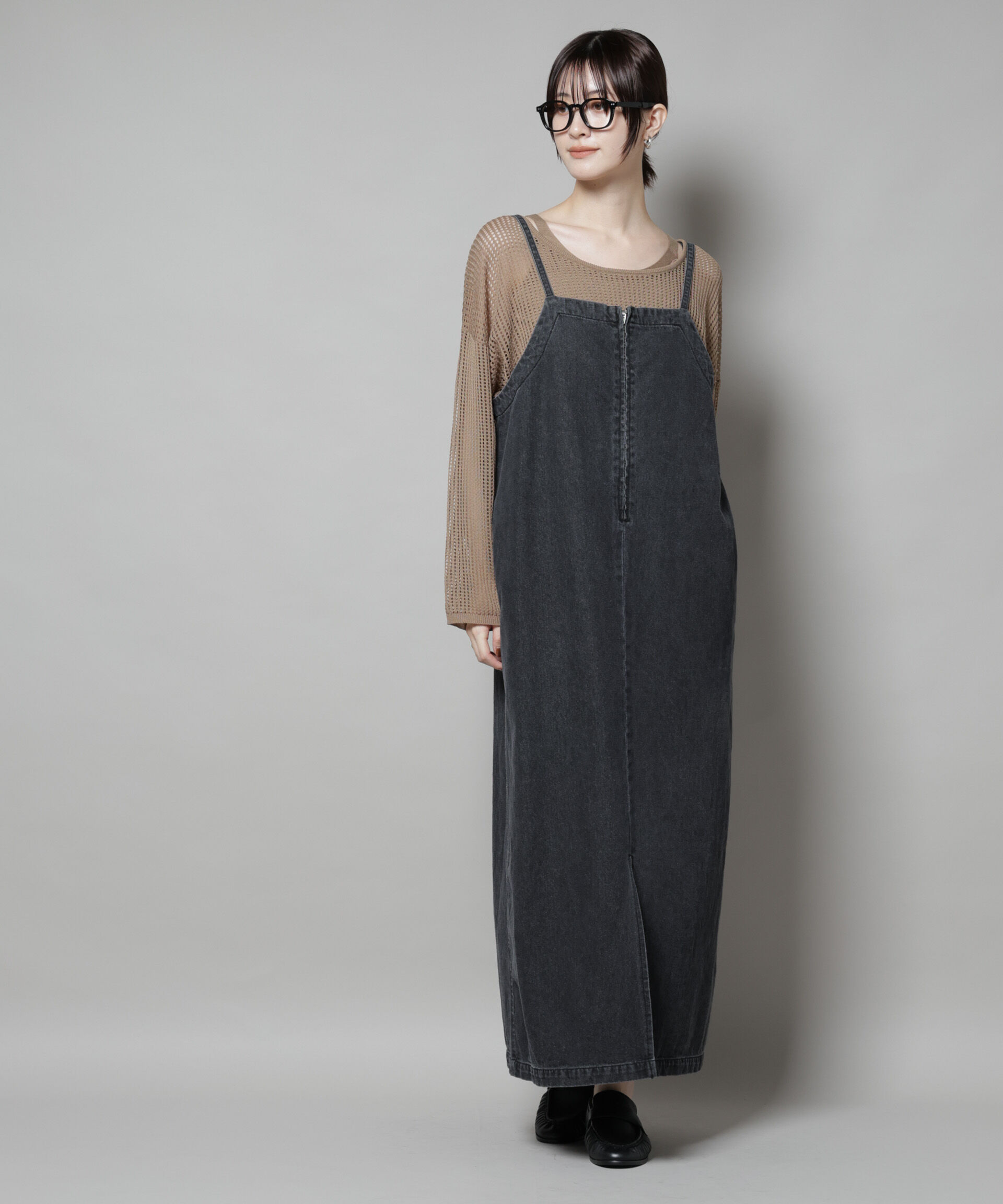 nano･universe「前後2wayデニムキャミソールワンピース」|ワンピース|