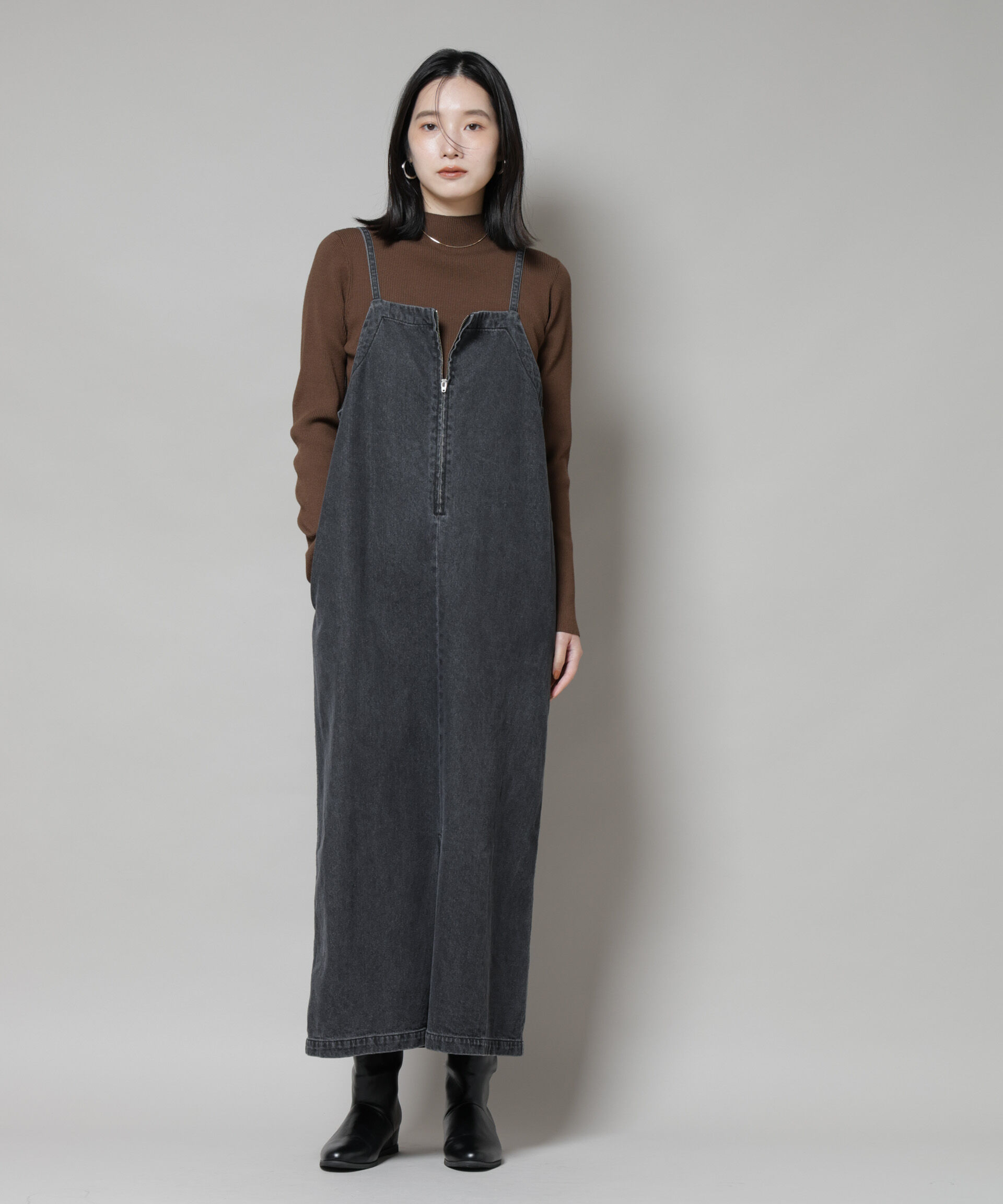 nano･universe「前後2wayデニムキャミソールワンピース」|ワンピース|