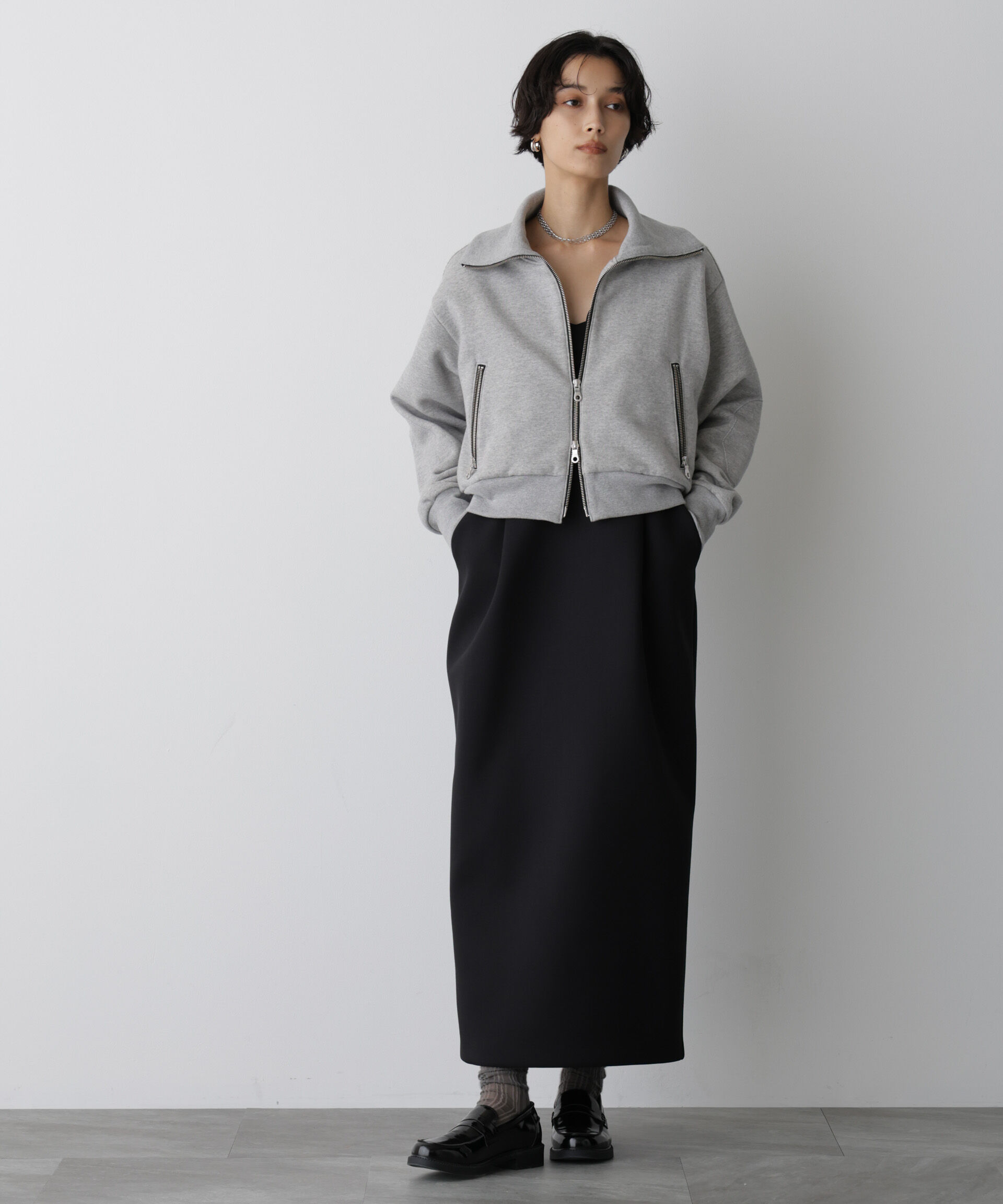  「「STEVELOUR」コンパクトダブルジップスウェット」|スウェット・ジャージ|