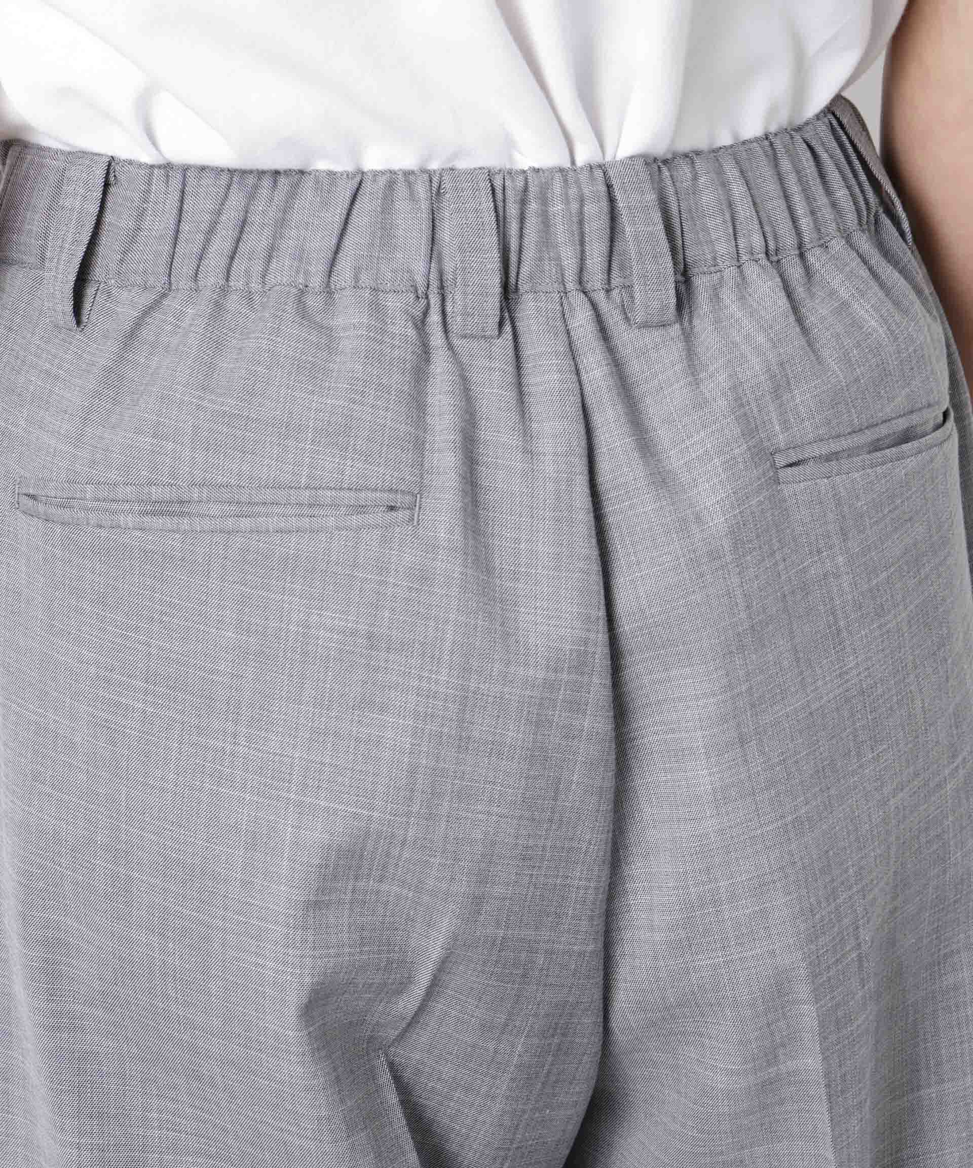 nano･universe「「大人のワイドパンツ」スラブシャークスキンイージースラックス」|チノ|