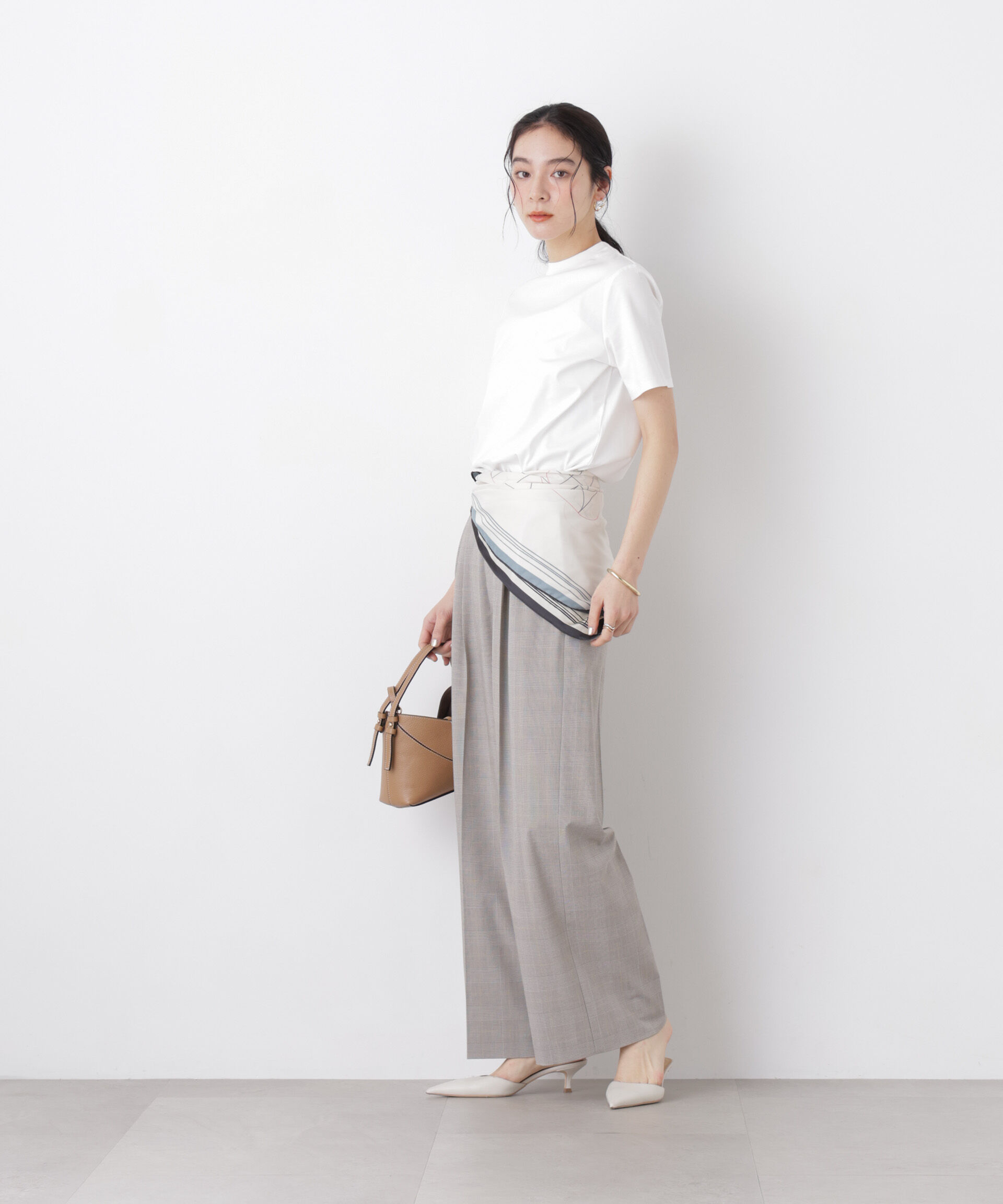 nano･universe「DressT/シルケットスムースモックネックTシャツ」|Tシャツ・カットソー|