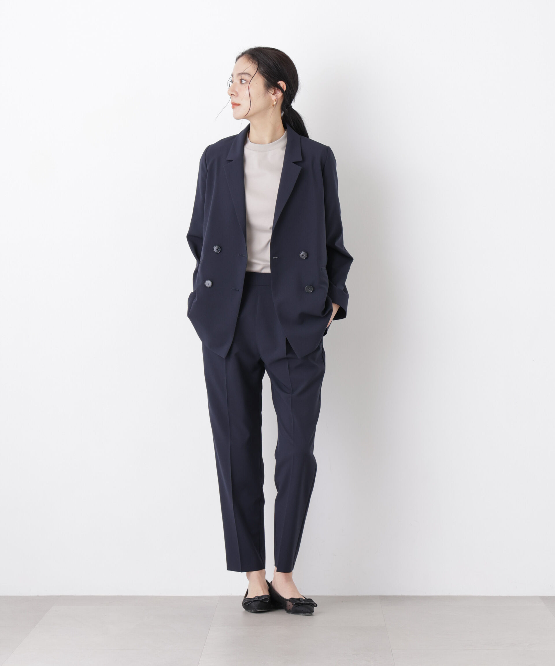 nano･universe「DressT/シルケットスムースモックネックTシャツ」|Tシャツ・カットソー|