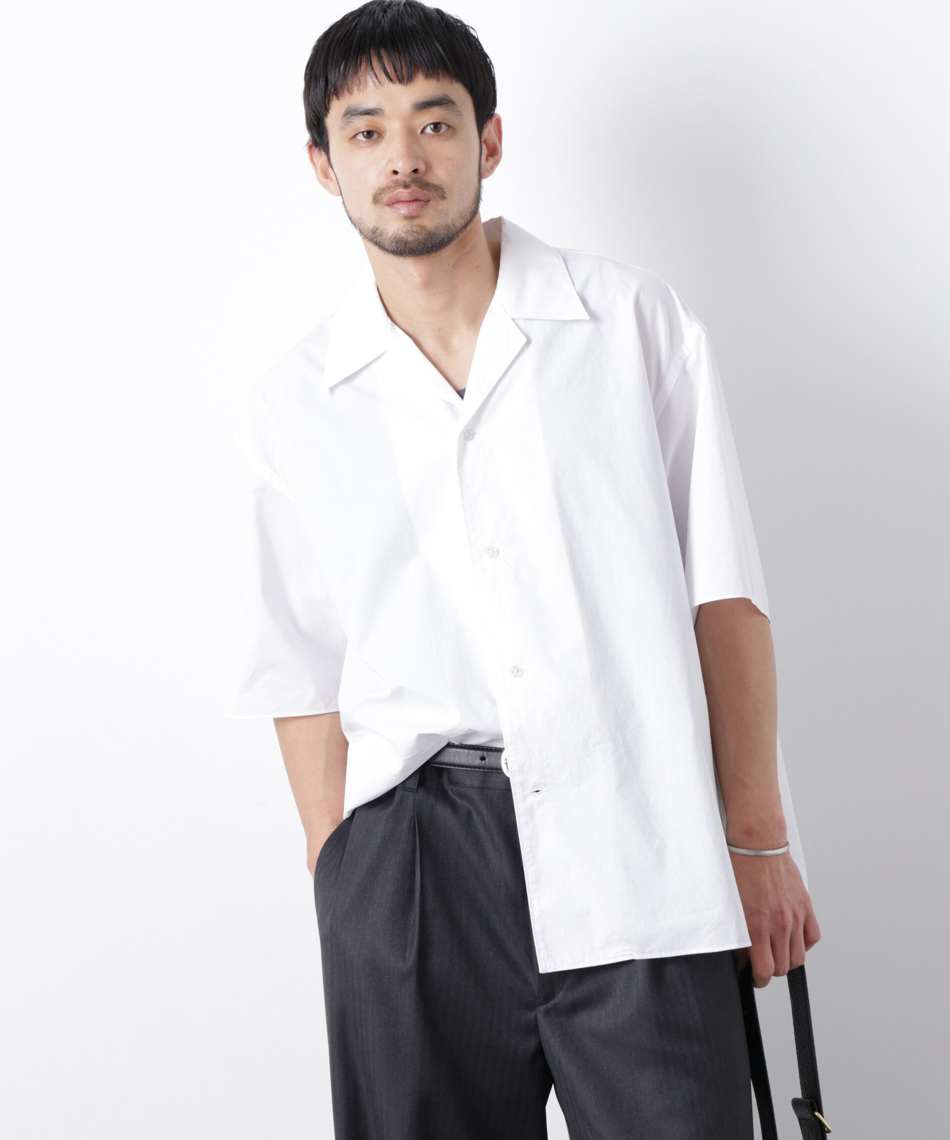 nano･universe「「OtoNANO」 タイプライター ウォッシュシャツ」|シャツ・ブラウス|ホワイト