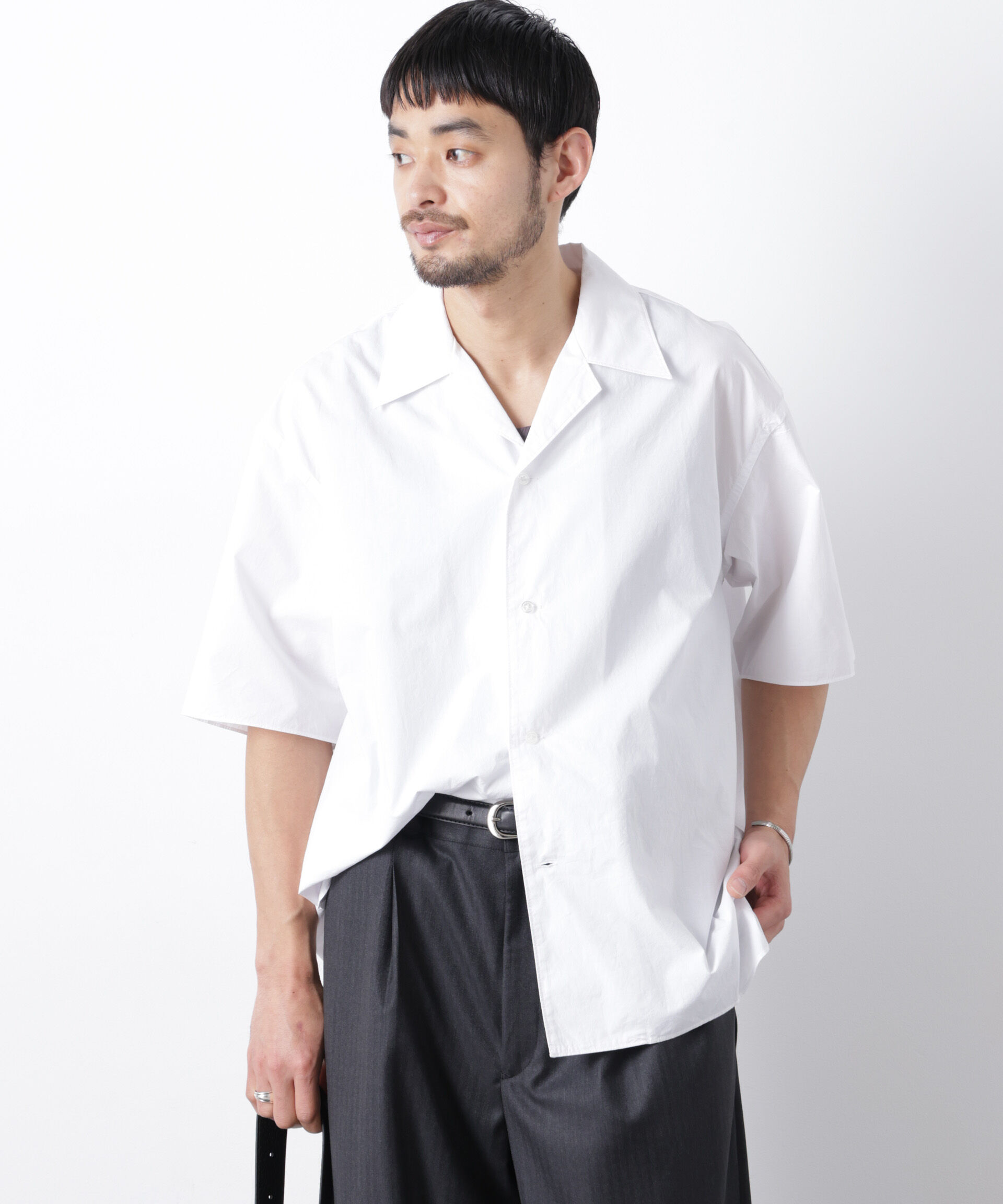 nano･universe「「OtoNANO」 タイプライター ウォッシュシャツ」|シャツ・ブラウス|