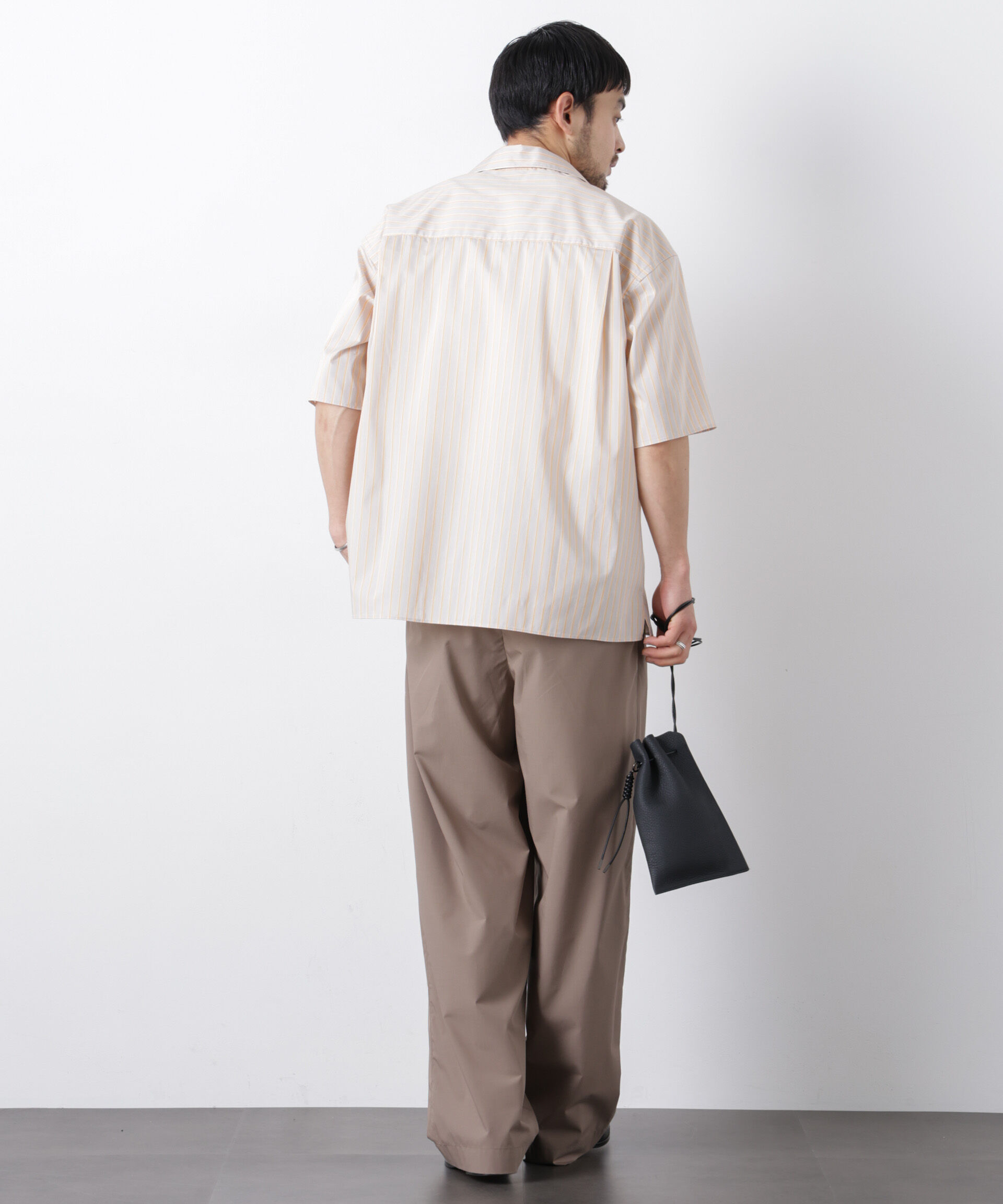 nano･universe「「OtoNANO」オープンカラーストライプ半袖シャツ」|シャツ・ブラウス|